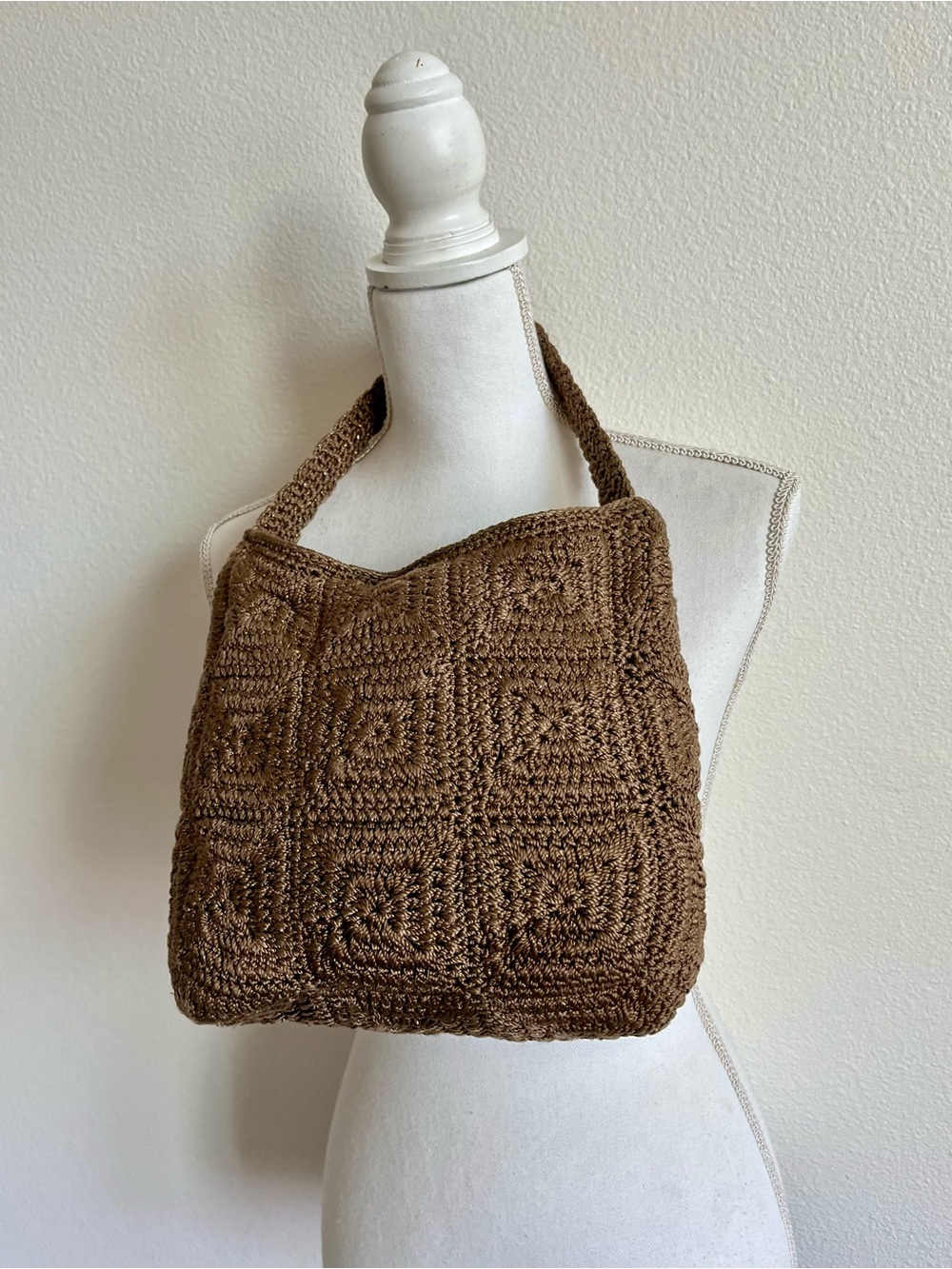 The Sak Brown Crochet Shoulder Bag